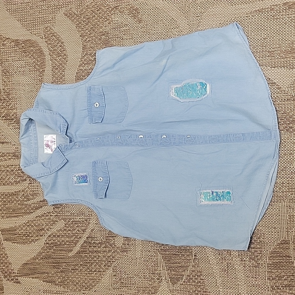 Justice 20 Plus Jean Sequin Top